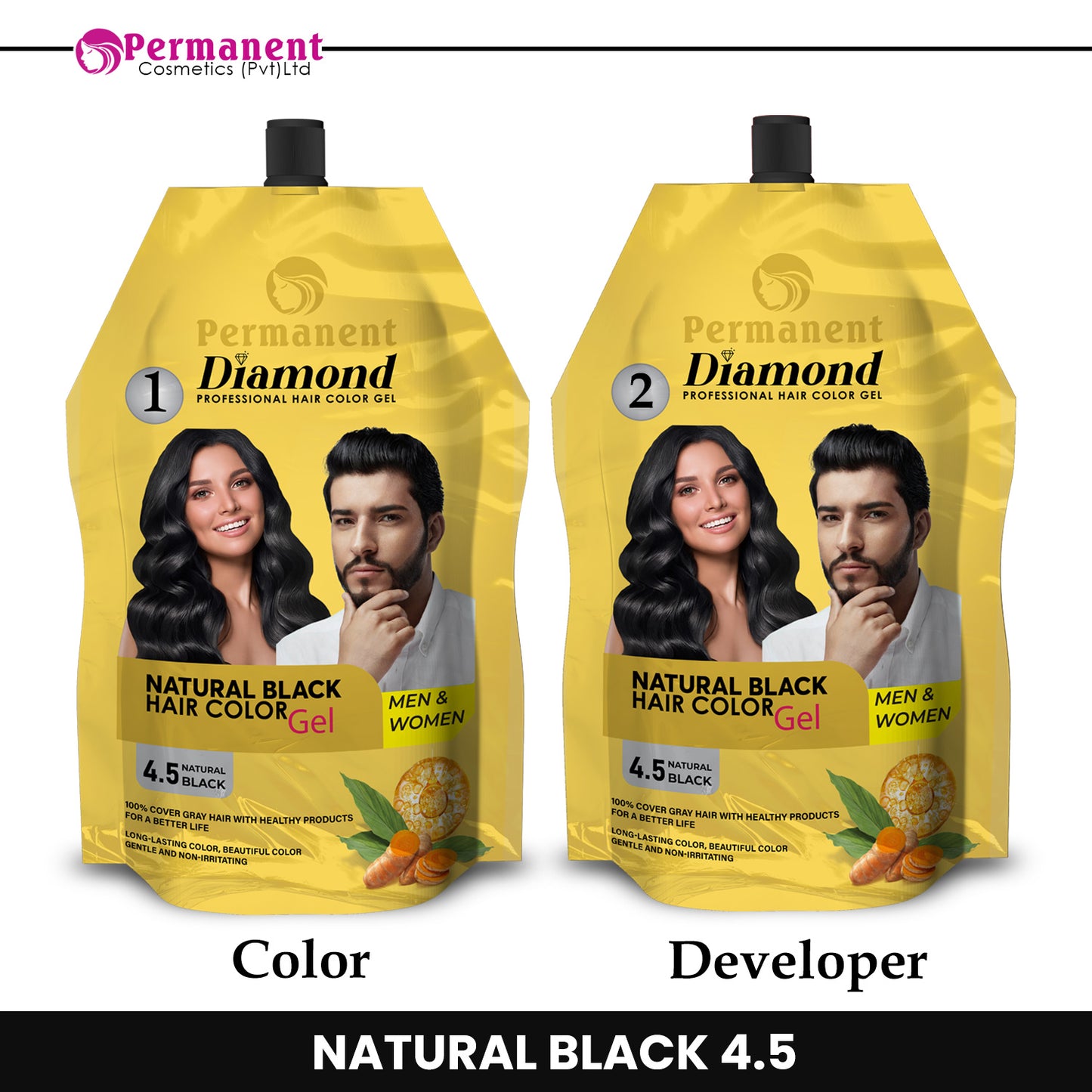 Diamond Hair Color Gel (Dark Brown 4.3 & Natural Black 4.5)