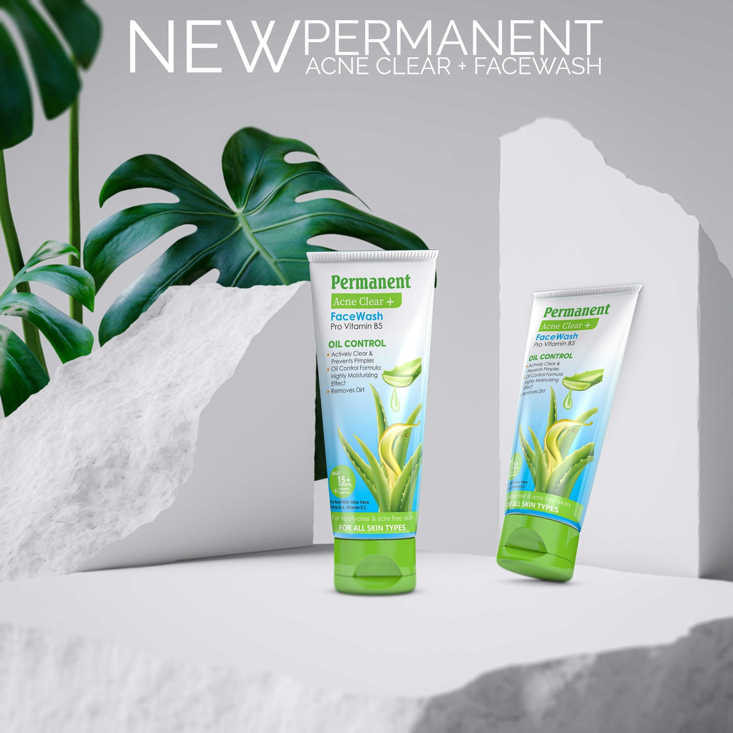 Permanent Acne Clear + Facewash (B5) Aloe Vera