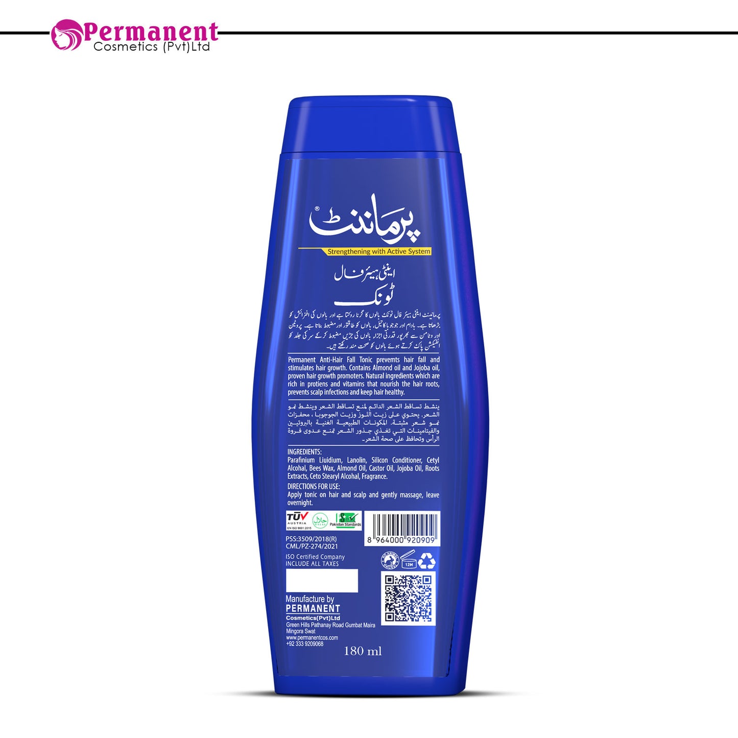 New Permanent Anti Hair Fall Tonic (180ml)