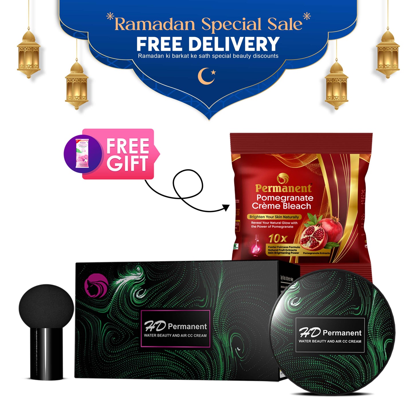 HD Permanent Foundation Base Waterproof Mushroom Head Air Cushion (1 Bleach Free)