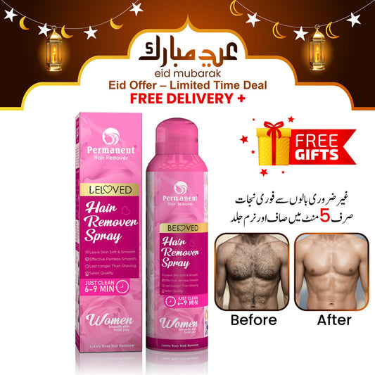 Permanent Pink Rose Hair Removal Spray (200ml)