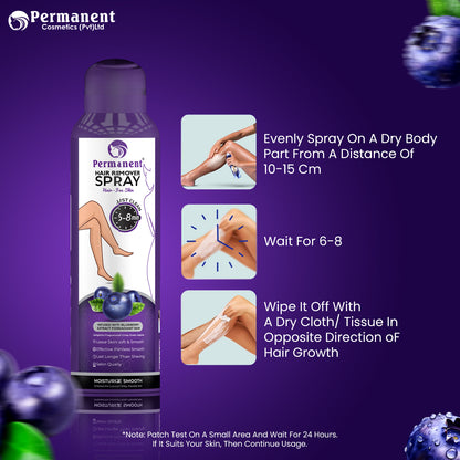 Hair Removal Spray Blueberry 200ml | Permanent Spray