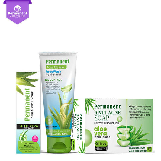 Permanent Acne Care Kit (Acne Facewash, Acne Cream & Acne Soap)