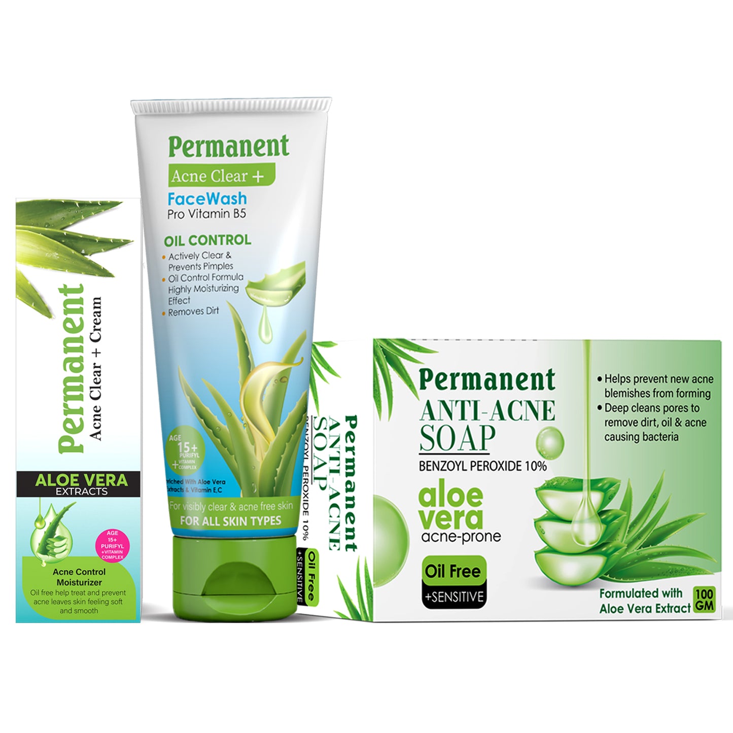 Permanent Acne Care Kit, Acne Facewash, Acne Cream & Acne Soap