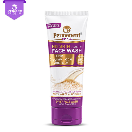 Permanent Gluta White & Rice Milk Beauty Facewash (100ml)