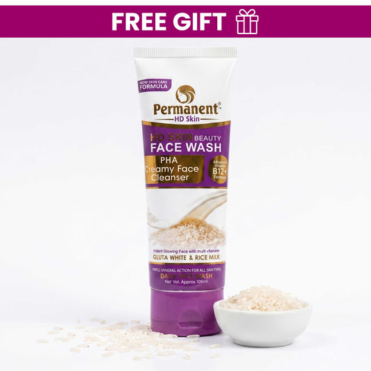 Permanent Gluta White & Rice Milk Beauty Facewash (100ml)
