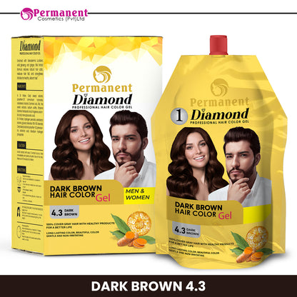 Diamond Hair Color Gel (Dark Brown 4.3 & Natural Black 4.5)