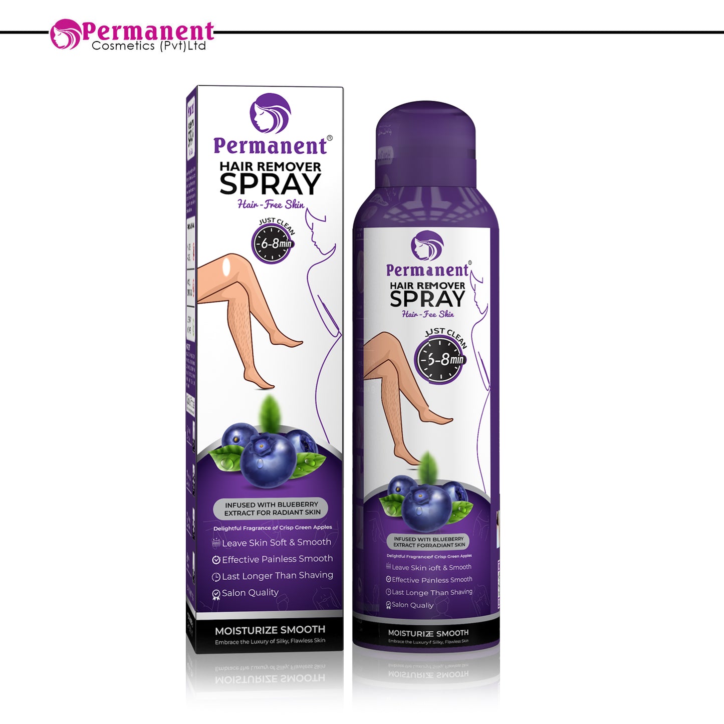Permanent Hair Removal Spray Blueberry Flavor (200ml)