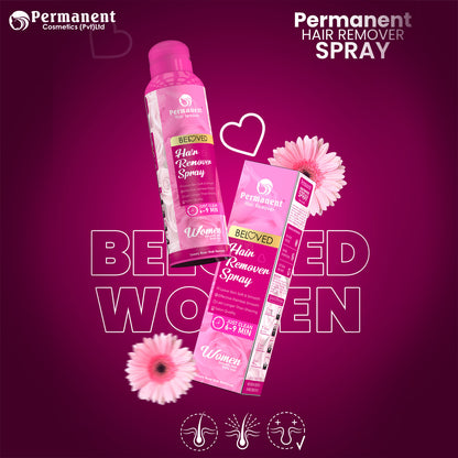 Permanent Pink Rose Hair Removal Spray with floral fragrance for soft skin