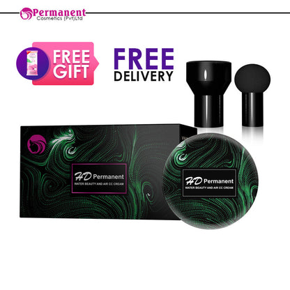 HD Permanent Water CC Air Beauty Foundation Cream Waterproof Mushroom Head Air Cushion (1 Bleach Free)