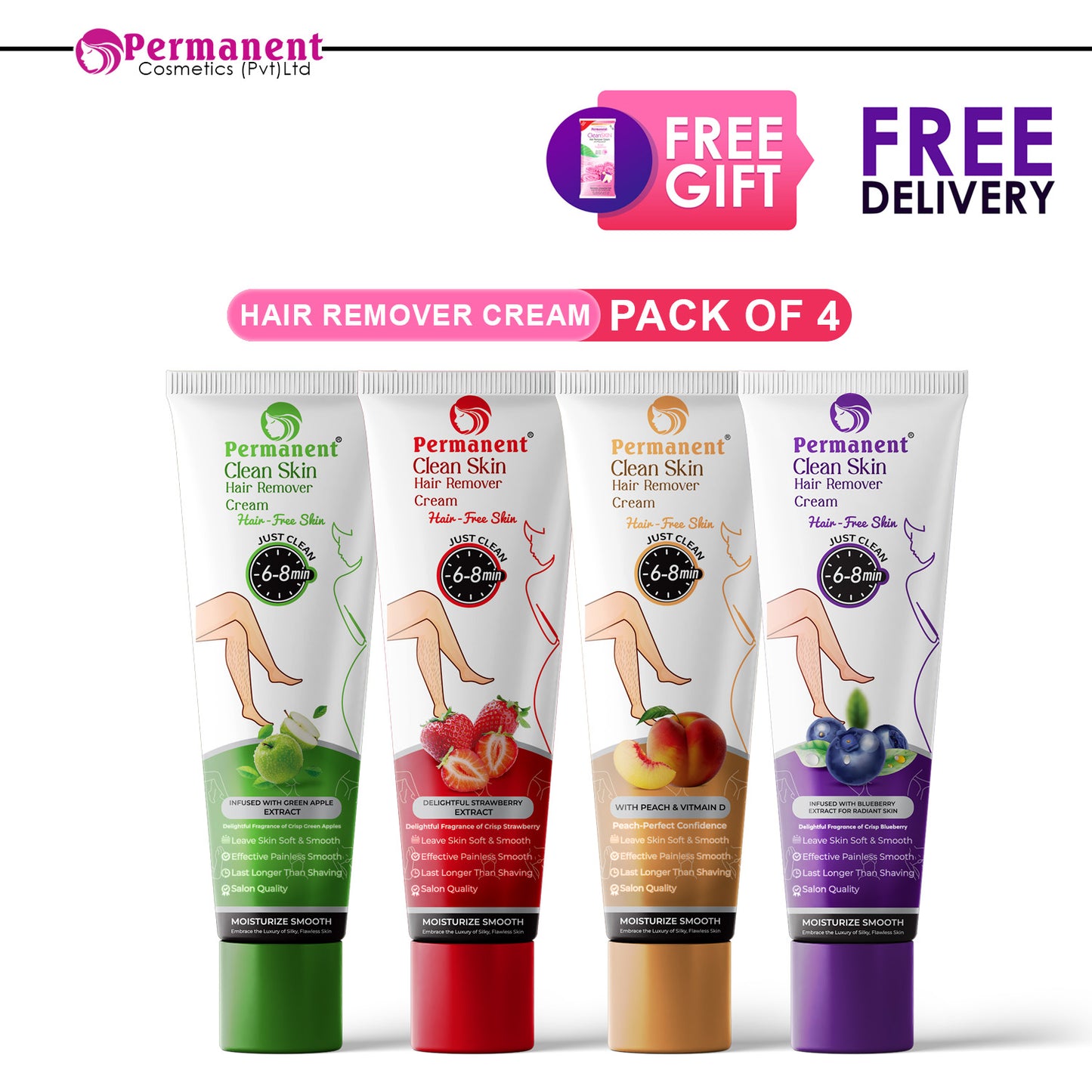 Hair Removal Cream (Pack of 4)