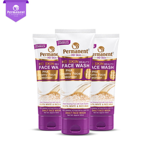 Gluta White & Rice Milk Facewash (Pack Of 3)