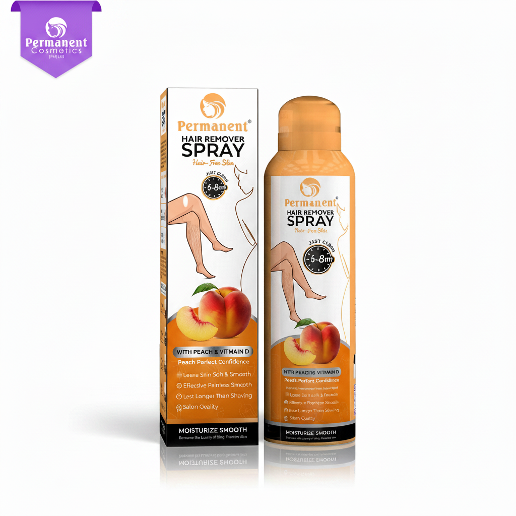 Logo on Peach Hair Removal Spray