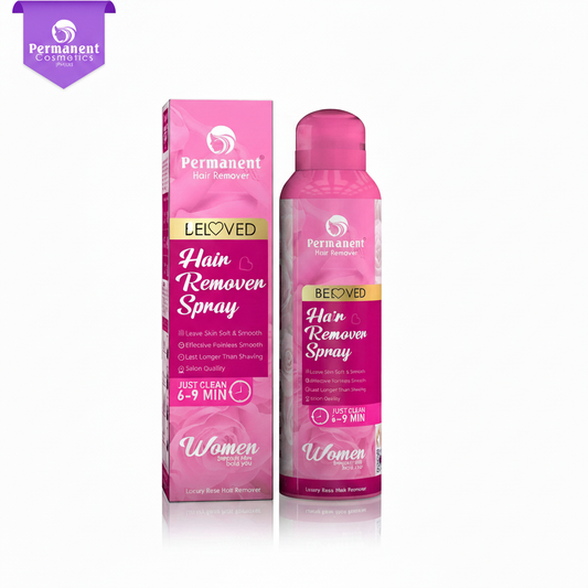 Logo on Pink Rose Hair Removal Spray