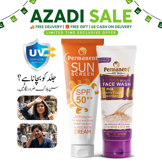 Permanent Sunscreen Cream & Beauty Facewash
